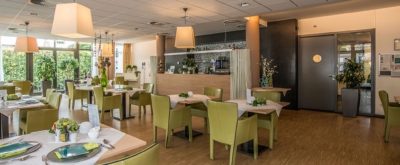 Restaurant met uitzicht in residentie